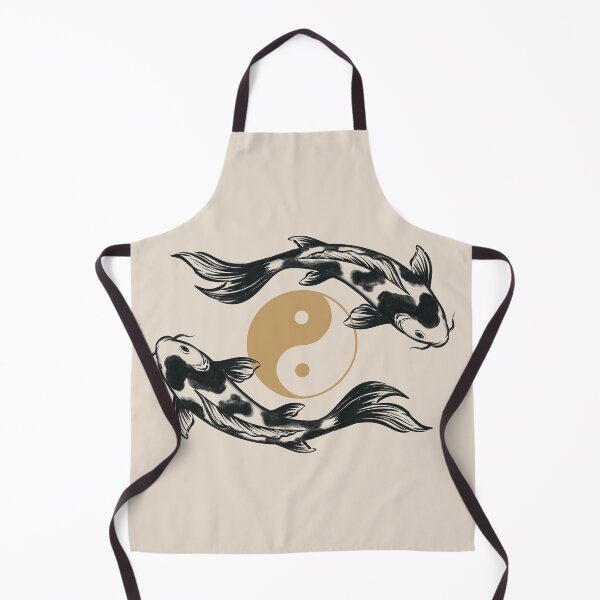 Item preview, Yin Yang Koi Fish Japanese Art – Black and Gold Zen Balance Design designed and sold by MonNoir.