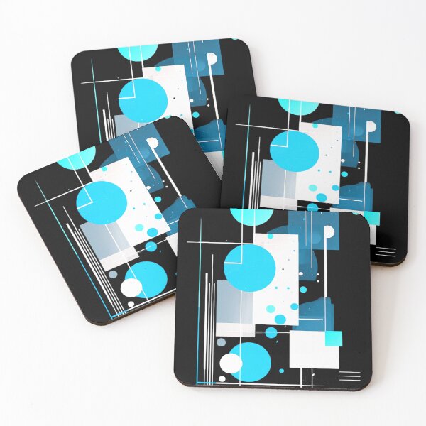 Item preview, Modern Geometric Abstract In Blue, Black And White  designed and sold by DEC02.