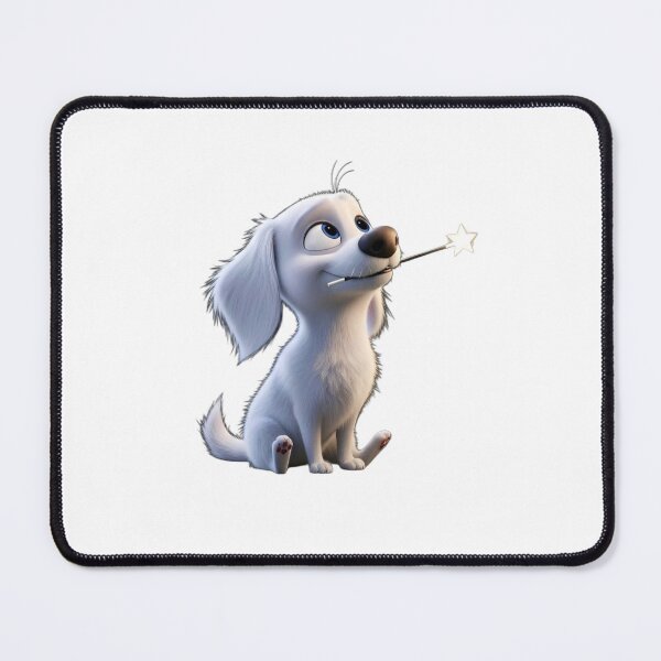 Item preview, Cute White Puppy Magic Wand Sticker | Adorable Cartoon Dog PNG designed and sold by ashwin131.