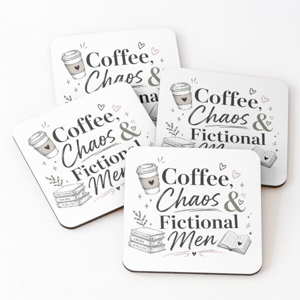 Item preview, Coffee Chaos and Fictional Men Bookworm Gift designed and sold by slestore.