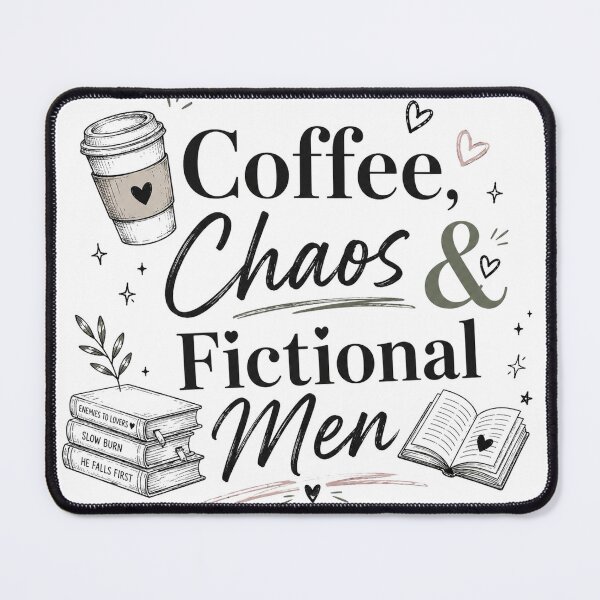 Item preview, Coffee Chaos and Fictional Men Bookworm Gift designed and sold by slestore.