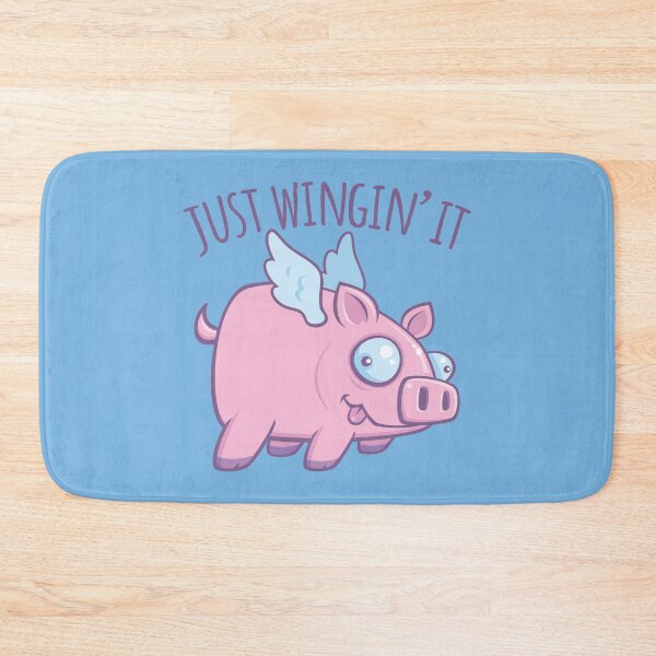 Item preview, Just Wingin’ It Derpy Flying Pig designed and sold by fizzgig.