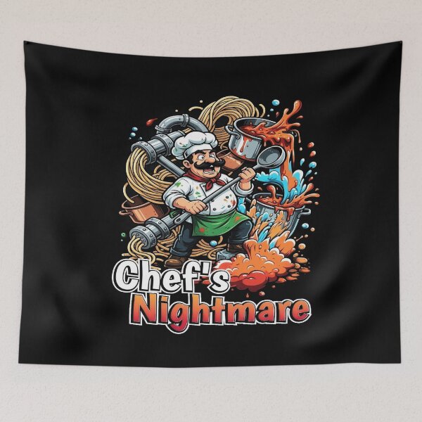 Item preview, A Chef's Spaghetti Nightmare Cartoon designed and sold by flamini.