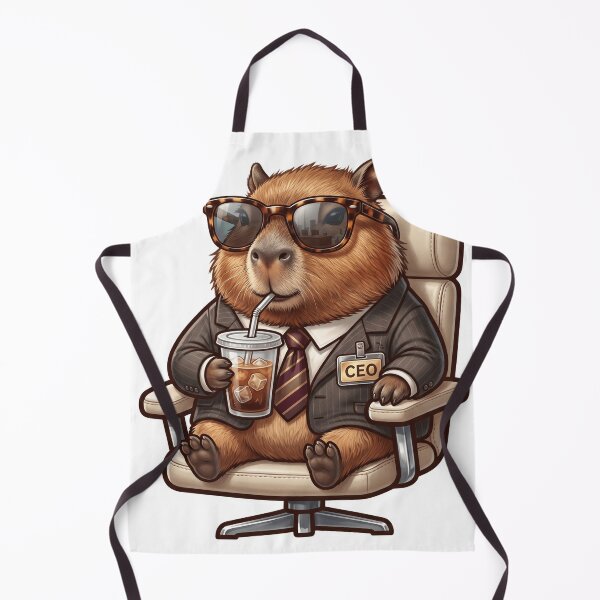 Item preview, Capybara CEO Funny Meme Sticker | Pretending To Be Productive Cute Office Animal Design designed and sold by veloramode.
