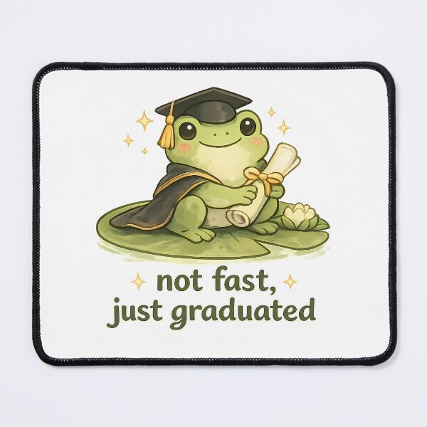 Item preview, Funny Frog Graduation Shirt — Not Fast Just Graduated College Humor Tee designed and sold by Moss & Mellow.