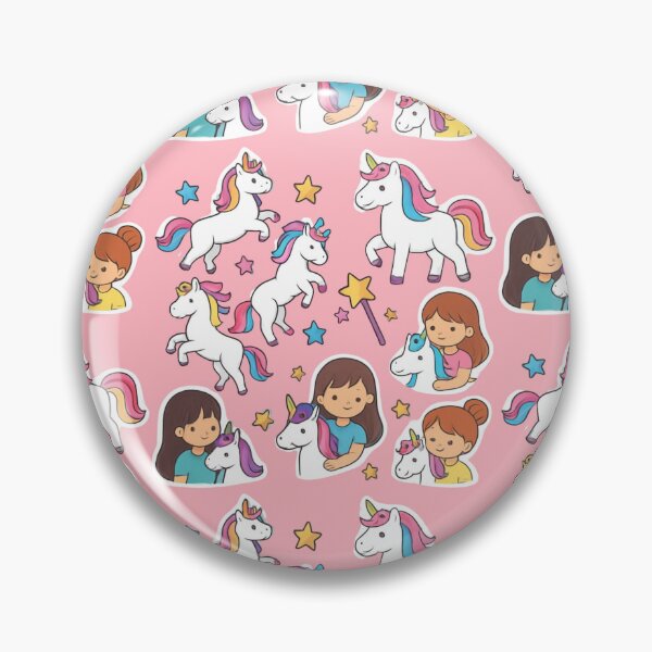Item preview, Kawaii Unicorn & Friends Sticker Pack: Cute Magical Girls & Rainbow Ponies designed and sold by Yasmine Mohammed.