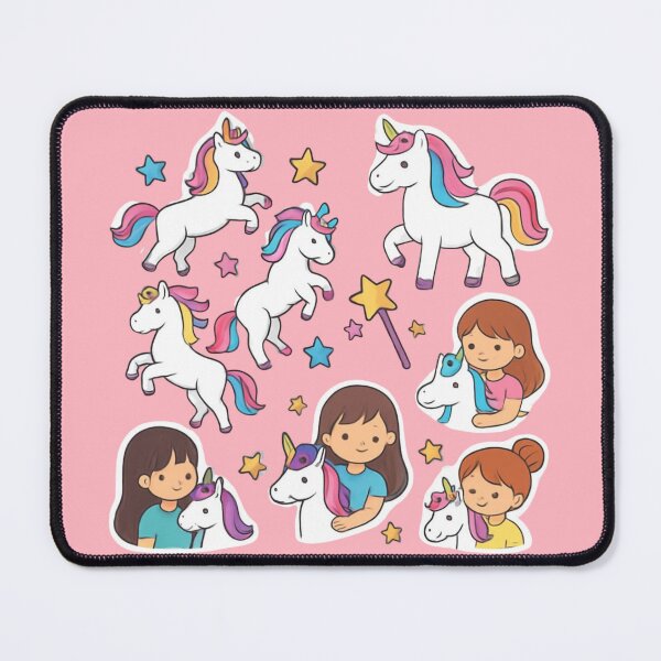 Item preview, Kawaii Unicorn & Friends Sticker Pack: Cute Magical Girls & Rainbow Ponies designed and sold by Yasmine Mohammed.