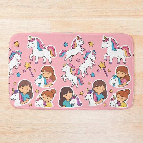 Item preview, Kawaii Unicorn & Friends Sticker Pack: Cute Magical Girls & Rainbow Ponies designed and sold by Yasmine Mohammed.