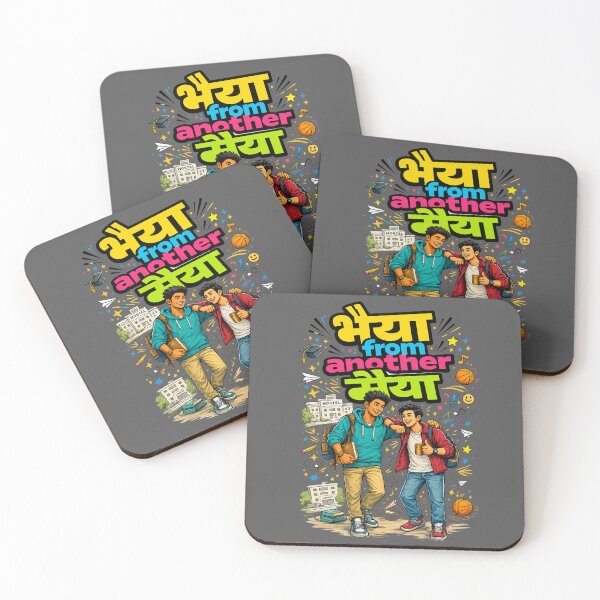 Item preview, Bhaiya from another Maiya - College Campus / Hostel Friends | Quirky Hindi Theme Tshirt designed and sold by freezed-frames.