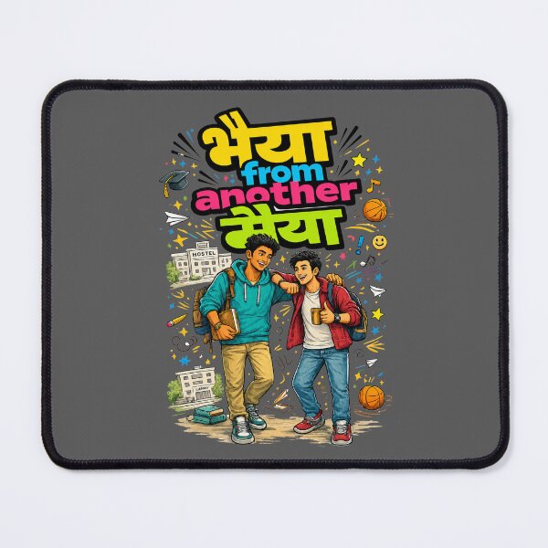 Item preview, Bhaiya from another Maiya - College Campus / Hostel Friends | Quirky Hindi Theme Tshirt designed and sold by freezed-frames.