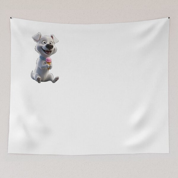 Item preview, Cute White Puppy Eating Ice Cream Sticker | Adorable Cartoon Dog PNG designed and sold by ashwin131.