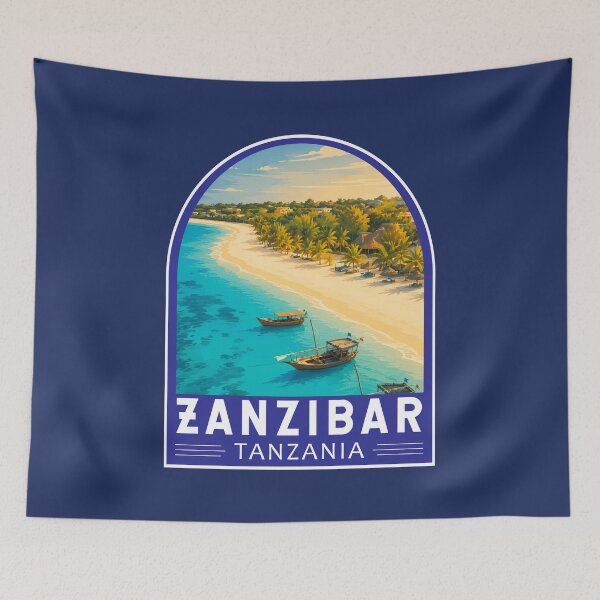 Item preview, Zanzibar Tanzania Travel Art Emblem designed and sold by KrisSidDesigns.