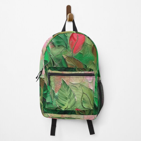 Item preview, Exquisite Green Leaves Textured Art With Pink Accents designed and sold by DEC02.