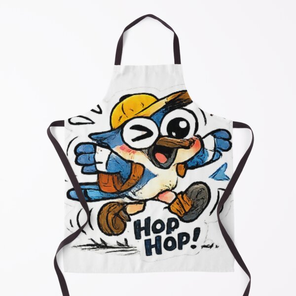Item preview, Funny Blue Bird Sticker Design – Hop Hop Cute Cartoon Bird with Backpack & Cap designed and sold by FeelFreeStore.