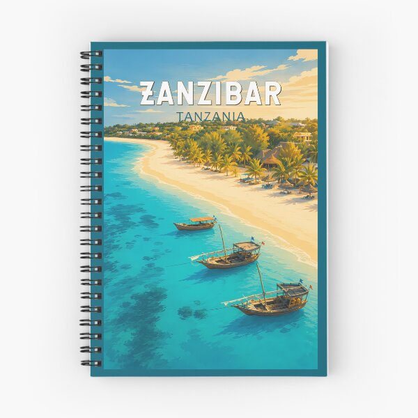 Item preview, Zanzibar Tanzania Illustration Travel Art Vintage designed and sold by KrisSidDesigns.
