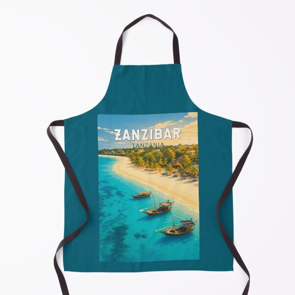 Item preview, Zanzibar Tanzania Illustration Travel Art Vintage designed and sold by KrisSidDesigns.