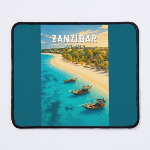Item preview, Zanzibar Tanzania Illustration Travel Art Vintage designed and sold by KrisSidDesigns.