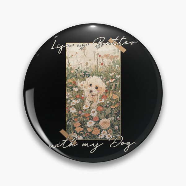 Item preview, Funny Poodle Life is Better Floral Cottagecore Mom Dad Kids designed and sold by rafaeltto.