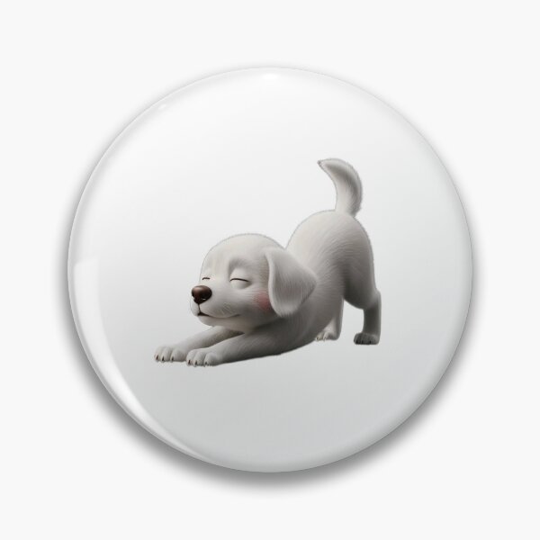 Item preview, Cute Sleeping White Puppy Stretch Sticker | Adorable Relaxing Cartoon Dog PNG designed and sold by ashwin131.