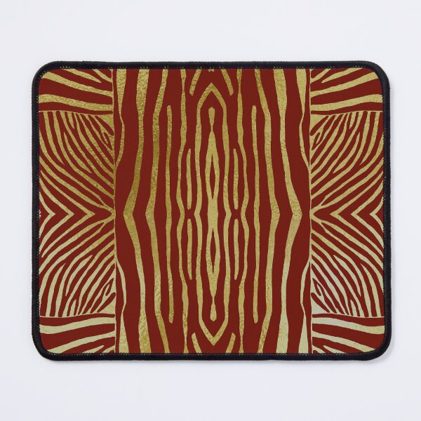 Item preview, Hand drawn red and gold zebra stripes designed and sold by Anne Londez Studio.
