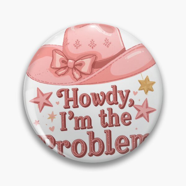 Item preview, Howdy I’m the Problem Pink Cowgirl Western Aesthetic Design designed and sold by PinkRodeoStudio.