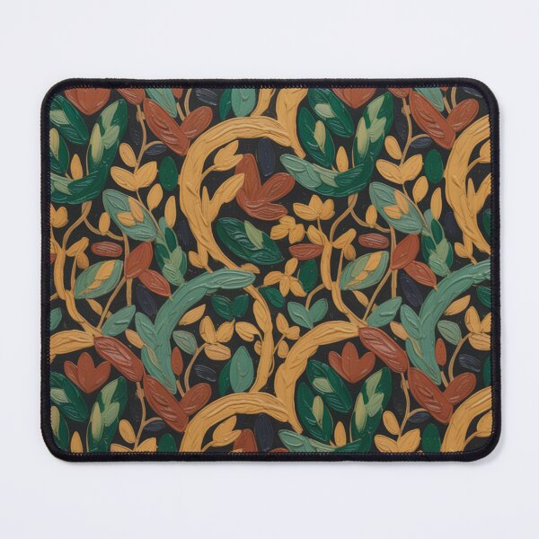 Item preview, Ornate Golden Vine Floral Pattern | Rich Dark Botanical Seamless Repeat designed and sold by Midnight Veil Designs.