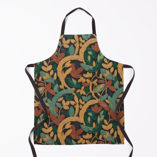 Item preview, Ornate Golden Vine Floral Pattern | Rich Dark Botanical Seamless Repeat designed and sold by Midnight Veil Designs.
