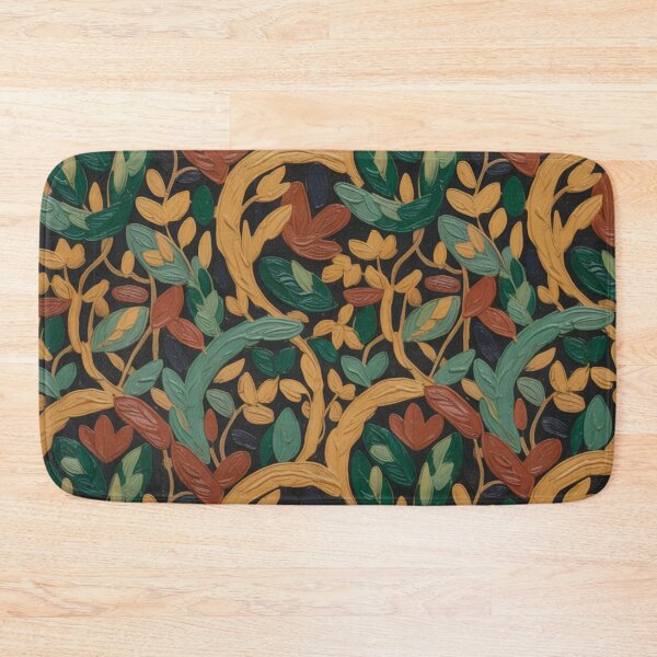Item preview, Ornate Golden Vine Floral Pattern | Rich Dark Botanical Seamless Repeat designed and sold by Midnight Veil Designs.