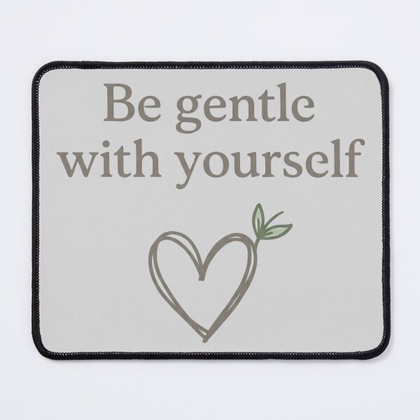 Item preview, Be Gentle With Yourself Minimalist Self Care Heart and Leaves designed and sold by Ortsas.