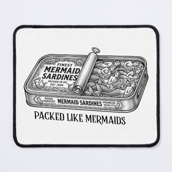Item preview, Packed Like Mermaids Vintage Engraving Humor Art. designed and sold by KojourinArt.