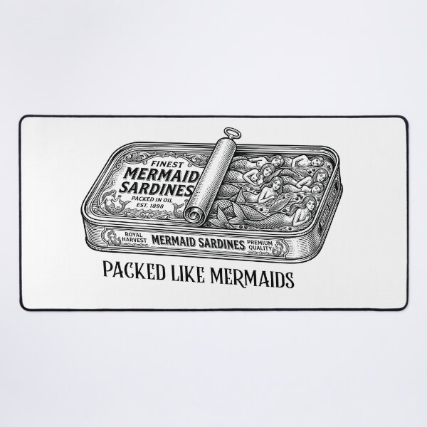 Item preview, Packed Like Mermaids Vintage Engraving Humor Art. designed and sold by KojourinArt.
