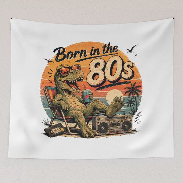 Item preview, Born in the 80s Prehistoric – Born in the 80s Retro Dinosaur Design designed and sold by byaga.