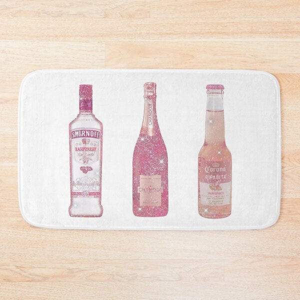 Item preview, pink girly alcohol drink bottles sticker pack designed and sold by inainart.