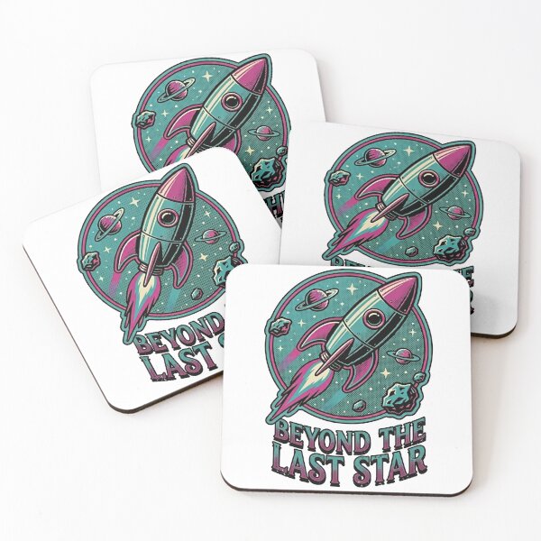 Item preview, Beyond The Last Star Retro Rocket Space Badge Vintage Sci Fi Adventure Art designed and sold by Void and Neon.