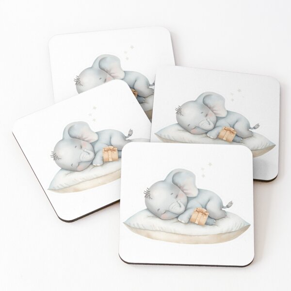 Item preview, Cute Baby Elephant: Dreamy Art, Pastel Color, Kawaii Sticker designed and sold by DigitfanStudio.
