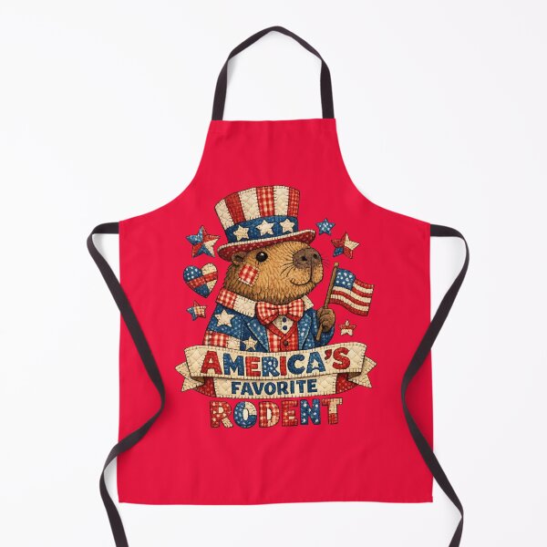 Item preview, America’s Favorite Rodent Patriotic Capybara Quilt Gift designed and sold by vampbabe54.