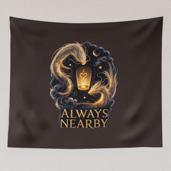 Item preview, Always Nearby, Mystical Koi Dragon Love Design, Fantasy Romance Artwork designed and sold by JagrDesigns.