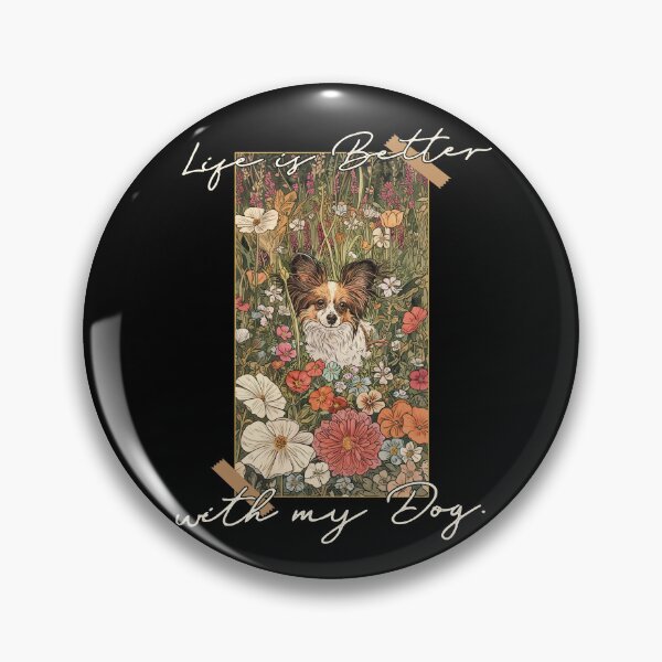 Item preview, Funny Papillon Life is Better Floral Cottagecore Mom Dad Kids designed and sold by rafaeltto.