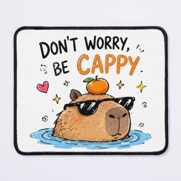 Item preview, Funny Capybara Meme Design – Don’t Worry Be Cappy Cute Capybara Cartoon designed and sold by FeelFreeStore.