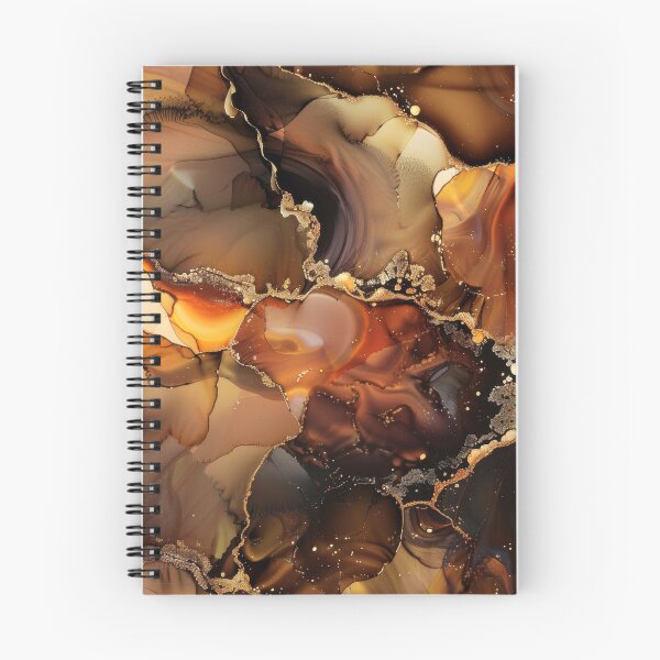 Item preview, Golden Earthtones And Caramel Marbled Alcohol Ink Abstract designed and sold by DEC02.
