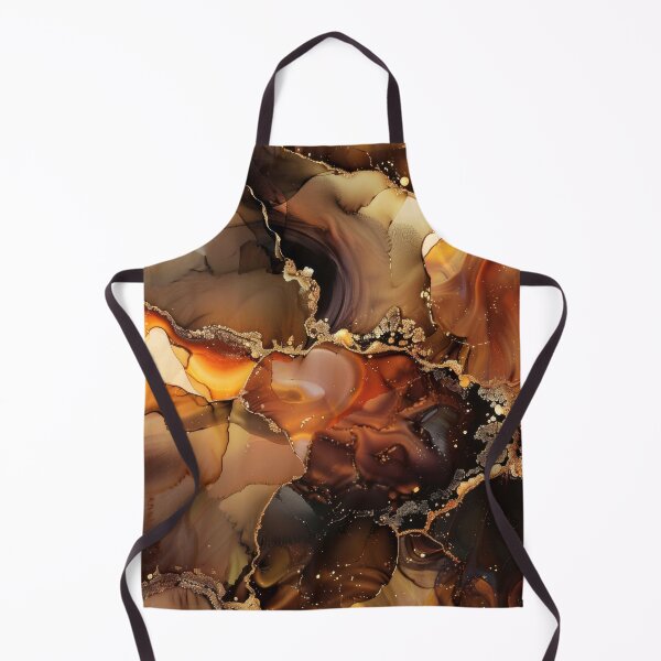 Item preview, Golden Earthtones And Caramel Marbled Alcohol Ink Abstract designed and sold by DEC02.