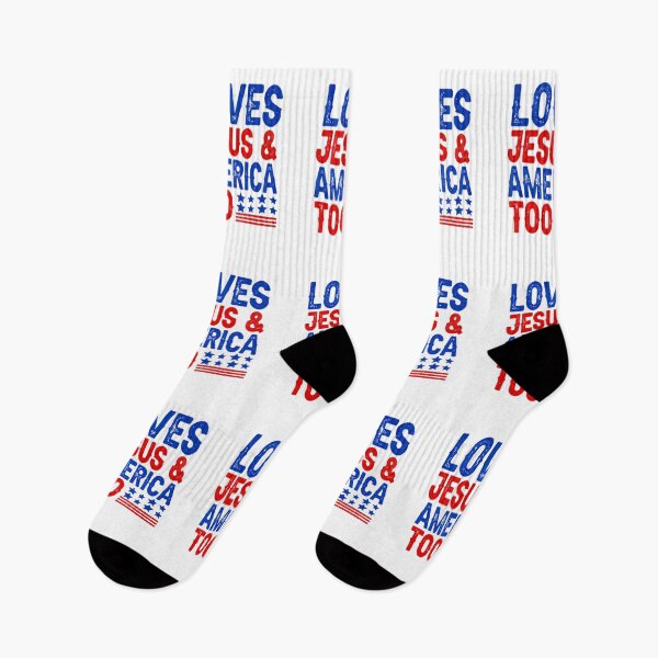 Item preview, Loves Jesus and America Too Patriotic Coquette designed and sold by Thread&Fable.