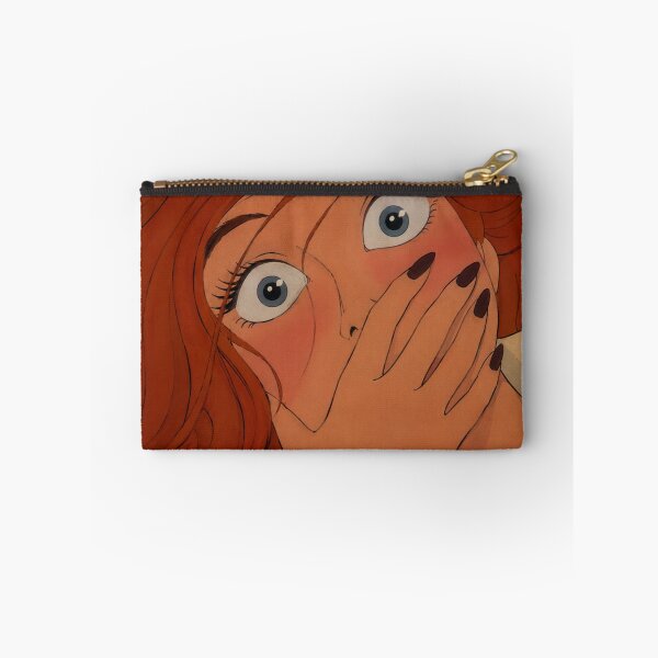 Item preview, Redhead Shock Reaction – Retro Anime Expression Art designed and sold by  Hollow Moon Studios..