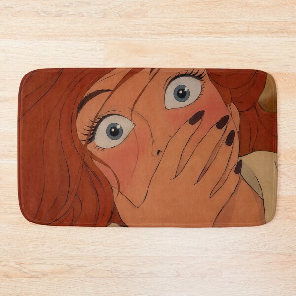 Item preview, Redhead Shock Reaction – Retro Anime Expression Art designed and sold by  Hollow Moon Studios..