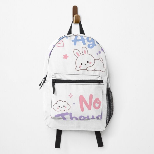 Item preview, No Thoughts Again Cute Kawaii Bunny Mental Mood Funny Pastel Quote Design designed and sold by Sanika arts .