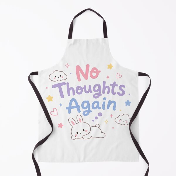 Item preview, No Thoughts Again Cute Kawaii Bunny Mental Mood Funny Pastel Quote Design designed and sold by Sanika arts .