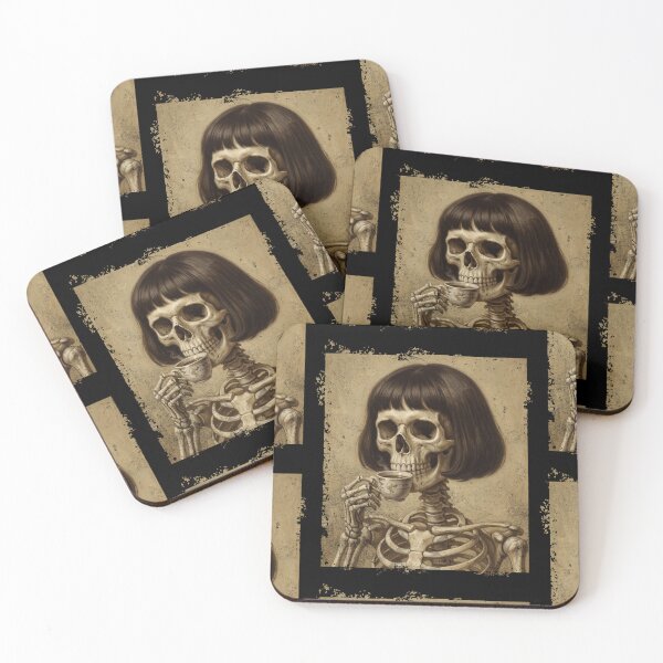 Item preview, Gothic Skeleton Sipping Tea Bob Haircut designed and sold by d247.