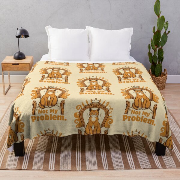 Item preview, Not My Problem Funny Regal Cat Retro 70s Design designed and sold by jojodebondy.