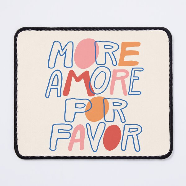 Item preview, More Amore Por Favor Pastel Retro Typographic Art designed and sold by nineFlorals.