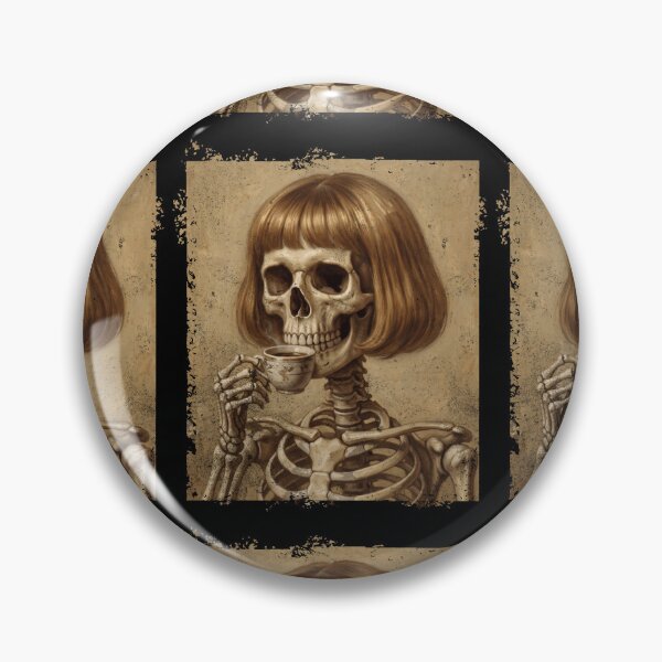 Item preview, Skeleton Woman Bob Hair Coffee Tea Drinker designed and sold by d247.